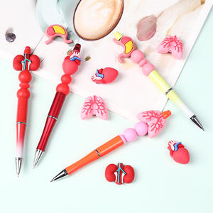 2025 nuevo estilo de alta calidad 3D tema médico órgano cuentas focales de silicona para bolígrafos - Product Image 3