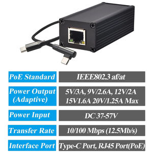 Adaptateur PoE vers USB-C pour télécommunications, charge rapide standard PD <span class=keywords><strong>30</strong></span>, EN-PD2CAT-20V, pilote PoE en gros - Product Image 6