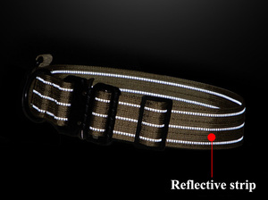 Coleira Tática para Cães de Alta Qualidade com Costura Refletiva em Nylon Ajustável e Fivela D-Ring para Treinamento de Animais de Estimação - Product Image 6