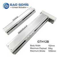 Plataforma Lineal CNC GAOGONG GTH12, Unidad de Posicionamiento de Precisión de Aluminio con Rodamiento de Bolas y Servomotor para Máquina de Corte