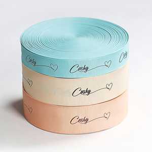 ริบบิ้นผ้าซาตินโพลีเอสเตอร์หรูหรา รับทำโลโก้ สำหรับห่อของขวัญ - Product Image 1