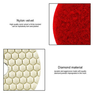 7 pièces/ensemble 4 "100MM résine Bond diamant tampons de polissage à sec <span class=keywords><strong>disque</strong></span> de meulage Flexible <span class=keywords><strong>disque</strong></span> de ponçage en marbre pour carreaux de granit - Product Image 2