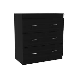 DB Georgia Commode à trois tiroirs avec poignées supérieures en métal noir - Product Image 2