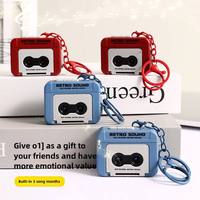 Créatif Rétro Son Magnétophone Porte-clés Pendentif Populaire PVC Décompression Sac Pendentif Petit Cadeau En Gros