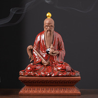 Wuyang céramique chinoise Taishang Laojun taoïste Sanqing maître ancestral dieu moral ciel statue maison table offrant une décoration