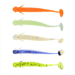6 unids/bolsa T-tail Fly Fish señuelo suave 5cm/1g y 7,5 cm/2G zapatilla de agua dulce bajo mandarín pez biónico Fishbait - Product Image 2