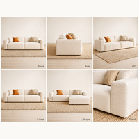 Canapé moderne en mousse compressé et enroulable, deux places, sectionnel, durable, pour appartement, hôtel, salon, prix de gros