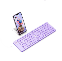 Nouveau clavier sans fil personnalisé pleine taille US, pliable à ciseaux, avec souris USB Type-C, certifié FCC/RoHS, design fin pour tablette