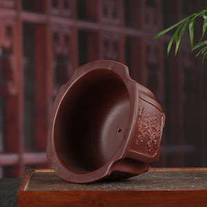 Maceta de Bonsái Hecha a Mano de Arcilla Púrpura Yixing, Sin Esmaltar, Transpirable, Maceta de Cerámica China Vintage para Suculentas, Decoración del Hogar - Product Image 4