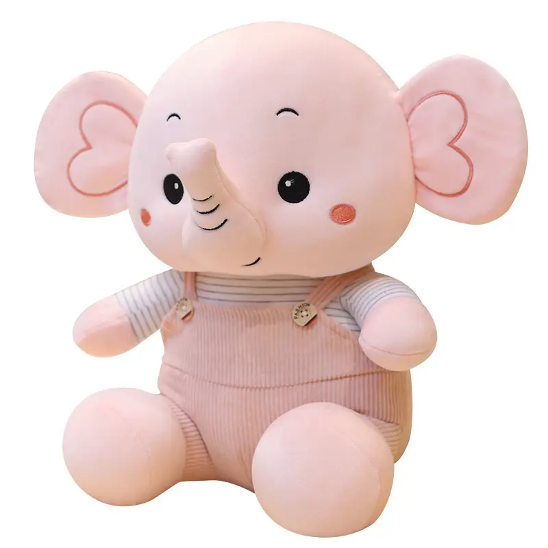 귀여운 솜털 만화 다운 코튼 소프트 장난감 배낭 거대한 코끼리 인형 커플 미니 코끼리 봉제 장난감 도매