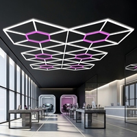Éclairage LED hexagonal pour stand d'exposition, éclairage de plafond pour salon professionnel, magasin de détail, salle d'exposition, boutique, studio, événement