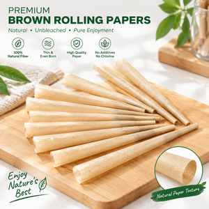 Conos de Papel de Liar Marrón Natural, Conos Preliados de 26 mm con Punta de Filtro, Logotipo y Empaque Personalizados, Accesorios para Fumar Tabaco - Product Image 1