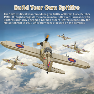 Cross-border 66001 Supermarine Spitfire Aircraft for Kids Toy Building <b>Block</b> Model- Bestseller 1080p FHD Video - Product Image 4