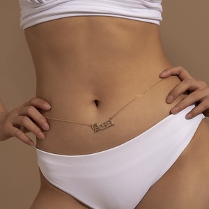 Cadena de cintura de acero inoxidable y plata para mujer, joyería personalizada chapada en oro - Product Image 3