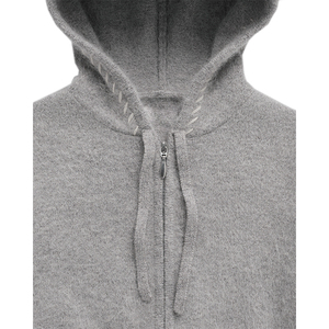 Maglione da <span class=keywords><strong>donna</strong></span> con cappuccio sportivo in bianco con <span class=keywords><strong>Zip</strong></span> personalizzato - Product Image 3