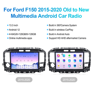 Новый 13,3 "сенсорный экран Мультимедиа Android автомобильное радио для Ford F150 Raptor 2015 2020 Авто головное устройство монитор Carplay навигация - Product Image 4