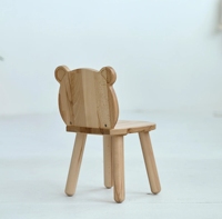 Chaise pour enfants en forme d'ours, en bois de hêtre massif, polie à la main, sûre pour les enfants
