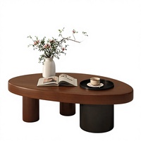 Table basse de salon en bois massif de style vintage, avec rangement, design minimaliste, style chinois, nouveau mobilier de salon Wabi-sabi