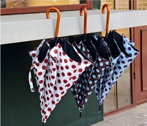 Vintage Polka Dot Folding Portable for Women High Beauty Retro Rain Sun Lightweight Travel <b>Umbrella</b> Gift - Product Image 3