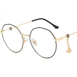 Nuevas Gafas de Metal Negras con Logotipo Personalizado, Gafas Redondas para Mujer y Hombre, Gafas Anti Luz Azul 2021 - Product Image 1