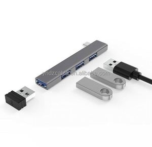Right Angle Aluminum Alloy Type C Splitter Laptop 3.0 <b>USB</b> <b>Hub</b> Extender Four Port <b>Hub</b> - Product Image 2