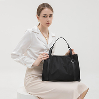 Sac fourre-tout de luxe grande capacité personnalisé avec logo du fabricant pour femmes, sacoche d'ordinateur portable en tissu Oxford imperméable, sac à main portable à fermeture éclair, vente en gros