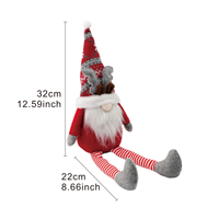 SANWEI Décoration de Noël, décoration intérieure de Noël, jouets de Noël, poupée de Père Noël, lutins, lutin de Noël mignon avec de longues jambes pliables