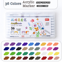 Marqueurs de peinture acrylique 36 couleurs vives stylo à encre imperméable enfants peinture Logo personnalisé en vrac Art marqueur fournitures en gros