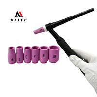 Buse à lentille de gaz en céramique d'alumine Alite TIG 13N08-13N10 4 # -8 #   Pièces de torche de soudage à l'arc à l'argon OEM rose avec garantie d'un an