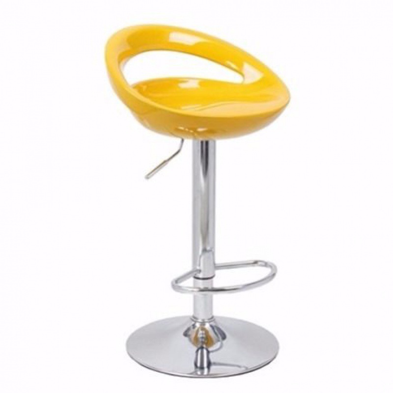 Современные барные стулья из ткани, твердые пластиковые желтые барные стулья с обивкой, барный стул