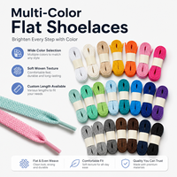 Lacets plats multicolores en gros, lacets tissés unis 6-15mm personnalisés pour baskets décontractées OEM ODM Mingjia