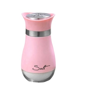 Cute Salt and Pepper Stainless Steel Glass Bottom Spice Dispenser Sea Salt Sugar Refillable Pepper Seasoning Cans - Product Image 4