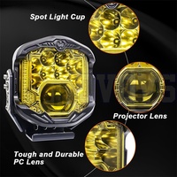OVOVS projecteur tout-terrain à super luminosité 4x4 7 pouces lumière tout-terrain lumière LED travail conduite lumière laser