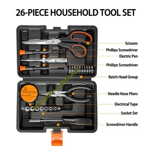 26 Cái Dụng Cụ Cầm Tay Chế Biến Gỗ Đa Tool Với Hộp Nhựa Ổ Cắm <span class=keywords><strong>Set</strong></span> Hộ Gia Đình Screwdriver Tool Sets - Product Image 2