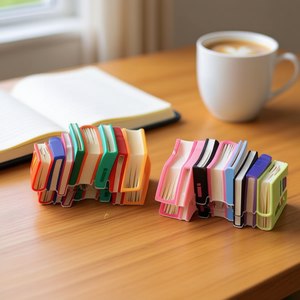 Pinza para el pelo con forma de libro, 6 uds., mini pinza para el pelo colorida con forma de libro para mujeres y niñas, accesorio de peinado - Product Image 2