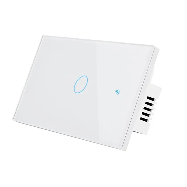 Sakelar Sentuh Pintar WIFI US Aplikasi Smart Life Mendukung Kontrol Suara Alexa AC 110V 220V Sakelar Lampu Panel Kaca Interrubtore Zigbee