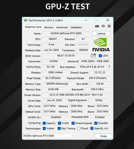 การ์ดจอ OEM RTX 5050 8GD6 สำหรับเล่นเกมส์ หน่วยความจำวีดีโอ อินเทอร์เฟซ PCI มือสอง พร้อมพัดลมระบายความร้อนสำหรับเดสก์ท็อป รุ่น RTX 5050 พร้อมหน่วยความจำ 8G - Product Image 6