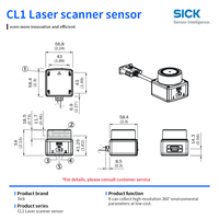Capteur de balayage laser S-ICK Original CL1, capteur LiDAR de sécurité industrielle authentique pour la surveillance des zones et l'automatisation