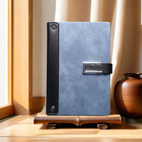 Carnet de notes d'affaires en cuir A5 personnalisable avec 100 feuilles de papier de papeterie haut de gamme boucle magnétique pour coffrets cadeaux