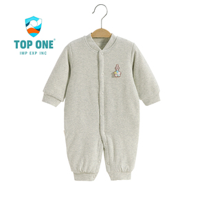 TopOne personalizado gran oferta de alta calidad Unisex básico otoño térmico general completo recién nacido niños bebé mono mamelucos - Product Image 3