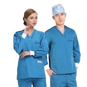 Vente en gros <span class=keywords><strong>pas</strong></span> <span class=keywords><strong>cher</strong></span> Vêtements <span class=keywords><strong>de</strong></span> travail élastiques d'été Gommages à manches courtes pour hommes et femmes - Product Image 2