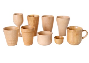 Top Grade Natural Solid Wood Tea Cup 4 Pack,Wooden Teacups Coffee <b>Mug</b> Wine <b>Mug</b> for Drinking Tea Coffee Wine <b>Bee</b> Wooden Tea Cups - Product Image 3