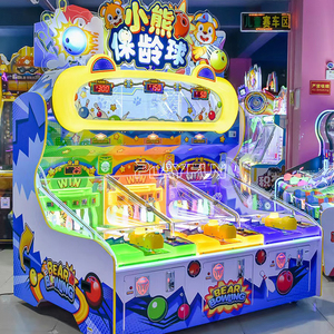 Playfun Fabricants En Gros <span class=keywords><strong>Petit</strong></span> Ours <span class=keywords><strong>Bowling</strong></span> Carnaval Rédemption Enfants Capsule Ball Intérieur Interactive Machine De Jeu Vidéo - Product Image 3