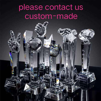 Trophée en cristal 3D personnalisable en forme de ballon de pickleball pour événements d'entreprise