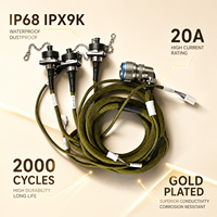 Cable adaptador de aviación J1784 39 15N a LP20 de 90 grados, impermeable IP68, 20A, con terminal JST para robot BMS