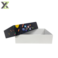 Boîtes cadeaux rigides en carton noir personnalisées, avec dorure à chaud, recyclables, pour microphone, électronique grand public, épaisseur 2 mm, finition mate laminée
