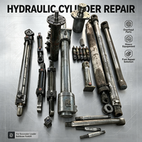 Service de réparation de vérins hydrauliques en acier Titan pour excavatrices, chargeuses, bulldozers et machines de construction – Révision de vérins