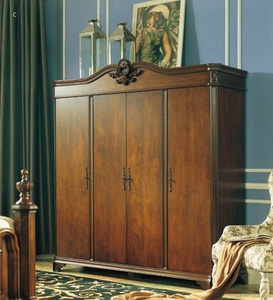 GF16.4 — décoration de chambre à coucher en bois massif, à bas prix, livraison directe d'usine, décor de <span class=keywords><strong>maison</strong></span>, de chambre à coucher, 4 portes, garde-robe - Product Image 4