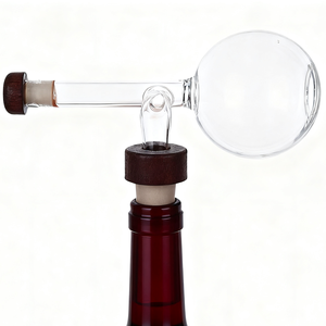 Aérateur <span class=keywords><strong>de</strong></span> <span class=keywords><strong>vin</strong></span> <span class=keywords><strong>de</strong></span> bec verseur d'aération en verre borosilicate soufflé à la main <span class=keywords><strong>sur</strong></span> la <span class=keywords><strong>bouteille</strong></span> pour distributeur <span class=keywords><strong>de</strong></span> <span class=keywords><strong>vin</strong></span> Verres à <span class=keywords><strong>vin</strong></span> <span class=keywords><strong>de</strong></span> luxe - Product Image 1