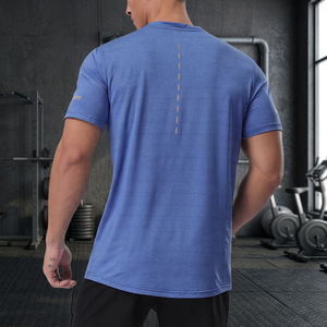Camiseta Deportiva de Secado Rápido para Hombre, Transpirable, Ajustada, de Poliéster y Elastano, con Estampado Reflectante, para Gimnasio y Entrenamiento - Product Image 3